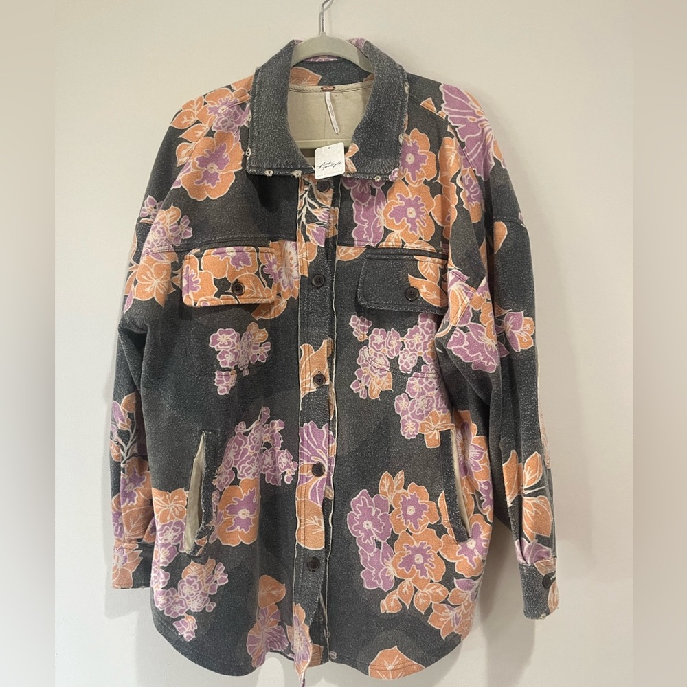 NWT Free People Printed Floral Ruby Jacket